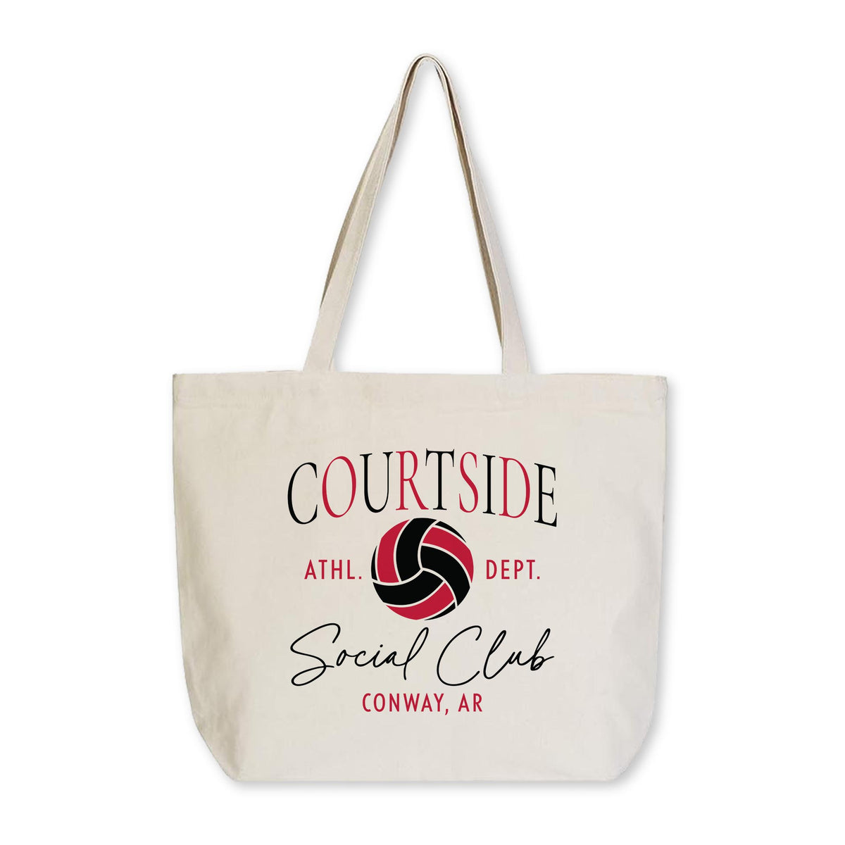 Tote Bag Natural Canvas-Custom Volleyball Mom | Your Team -0