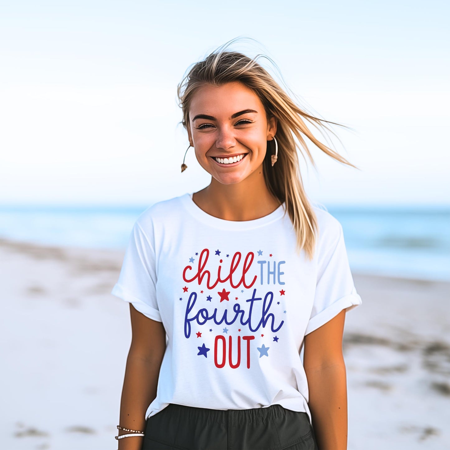 Bella Canvas T-Shirt White-4th of July 250th Anniversary -2