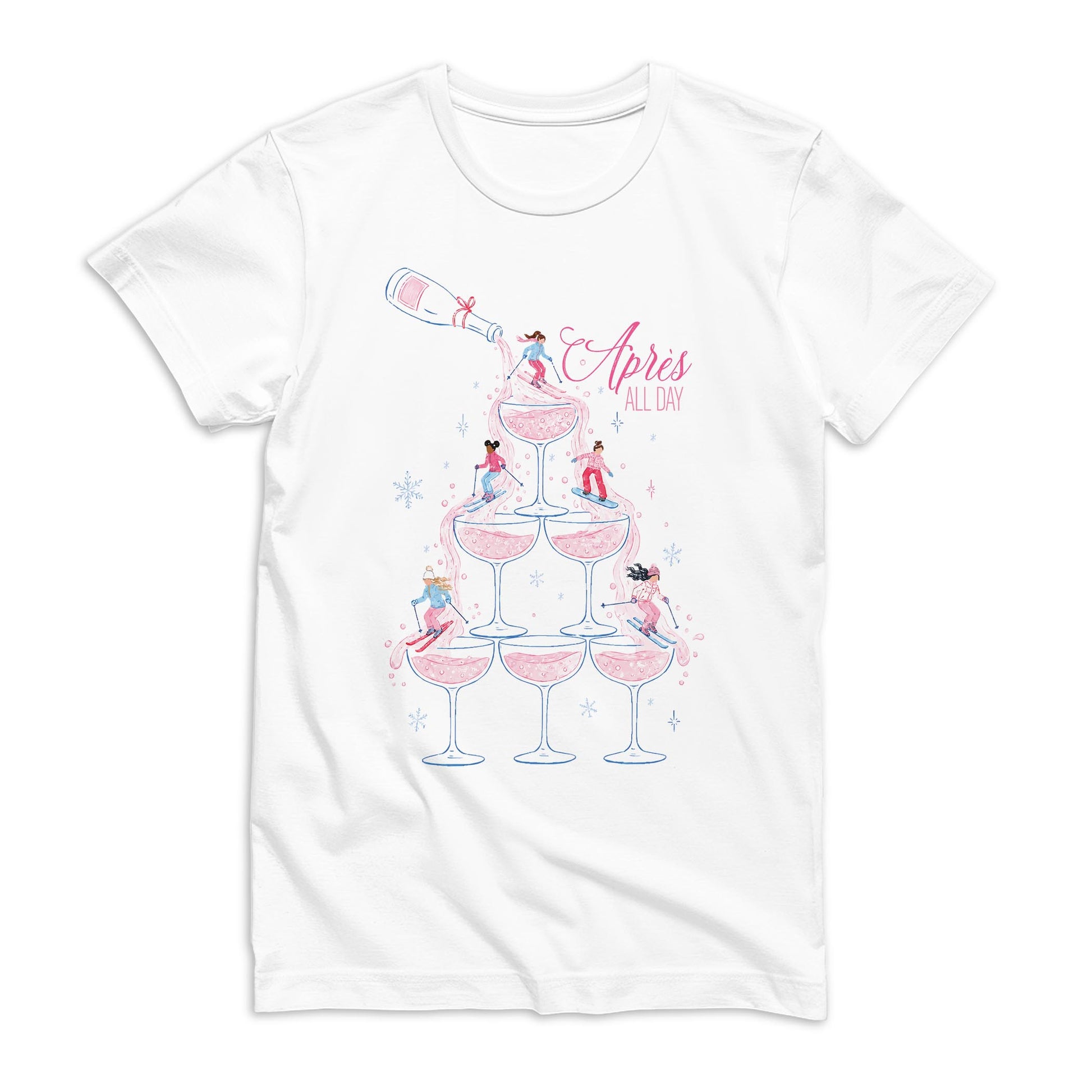 Bella Canvas T-Shirt White-Après Ski All Day -0