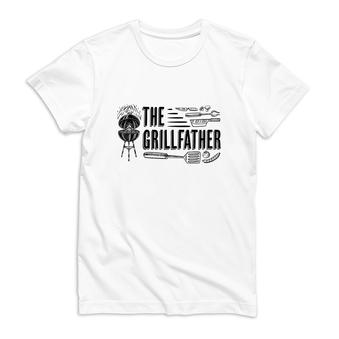 Bella Canvas T-Shirt White-The Grillfather -0