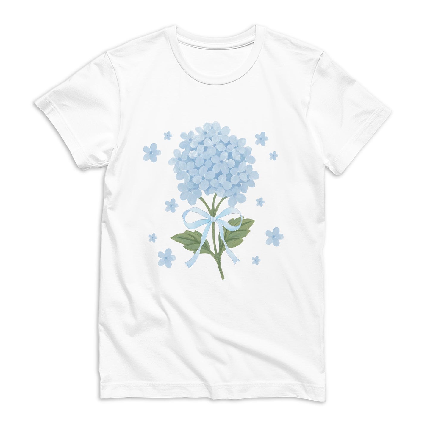 Bella Canvas T-Shirt White-Hydrangea Cottage -0