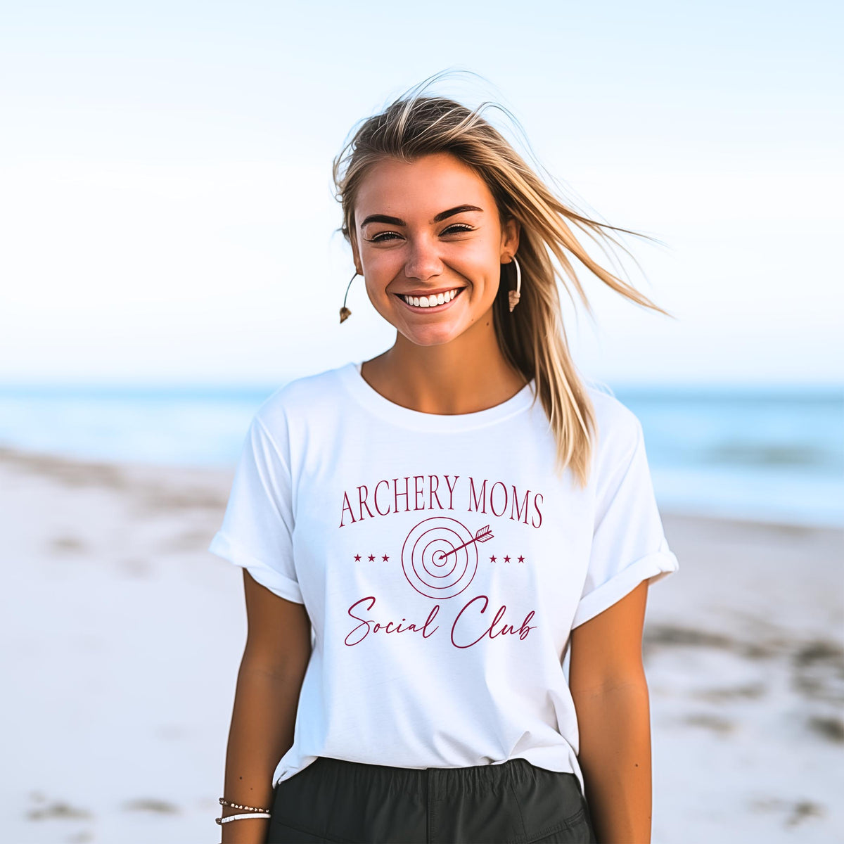 Bella Canvas T-Shirt White-Archery Mom -2