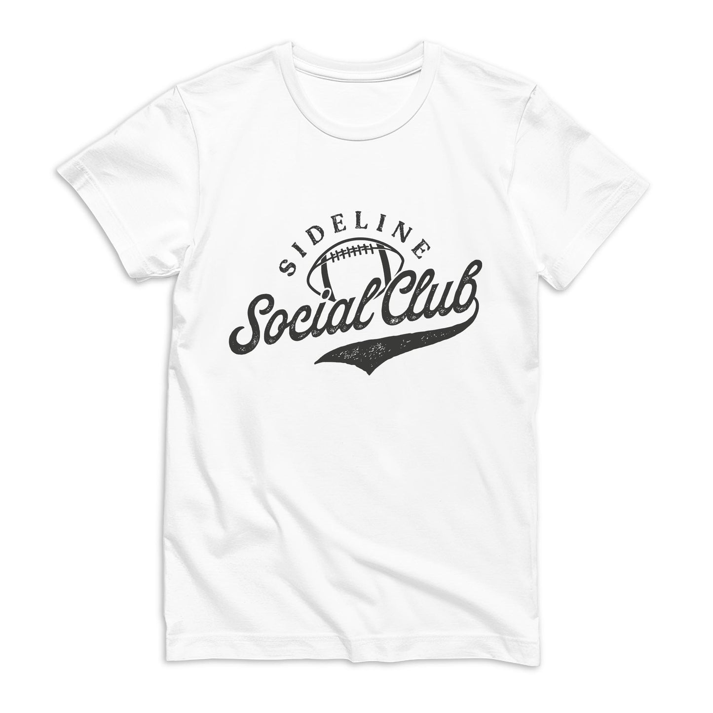 Bella Canvas T-Shirt White-Football Mom Sideline Social Club -0