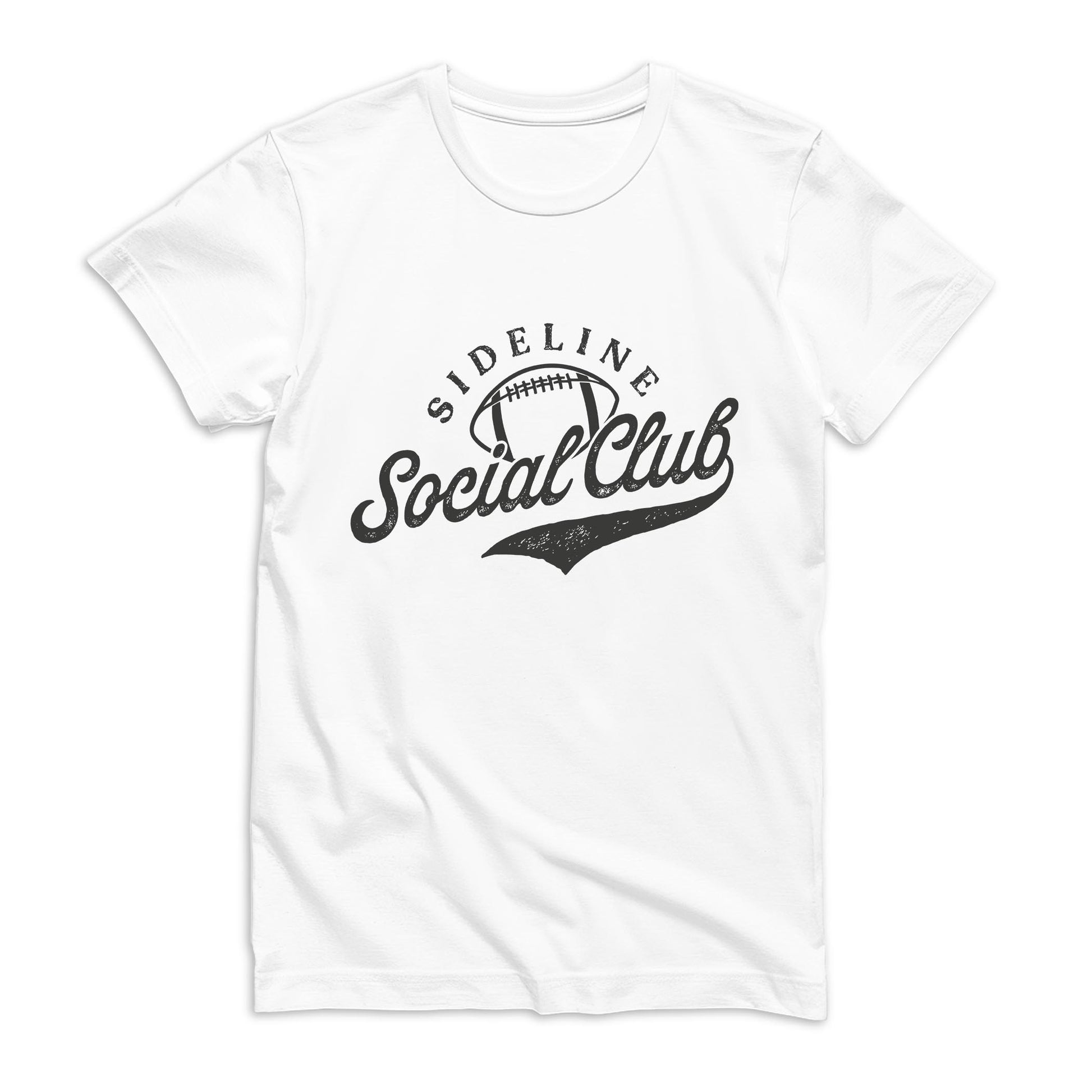Bella Canvas T-Shirt White-Football Mom Sideline Social Club -0