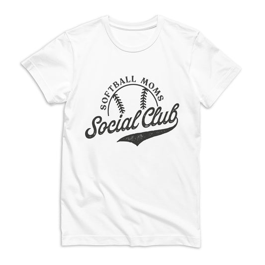 Bella Canvas T-Shirt White-Softball Moms Social Club -0