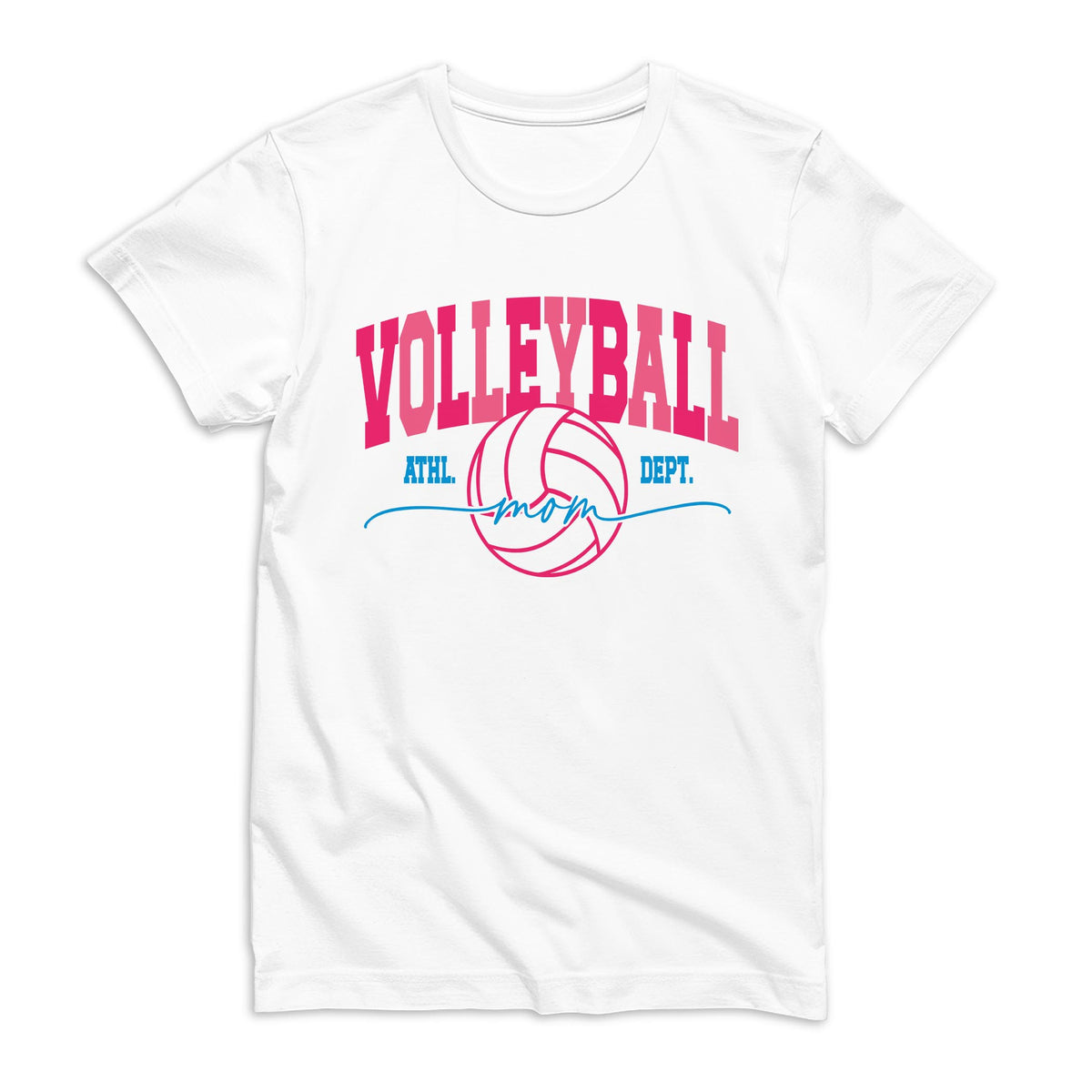 Bella Canvas T-Shirt White-Volleyball Mom -0