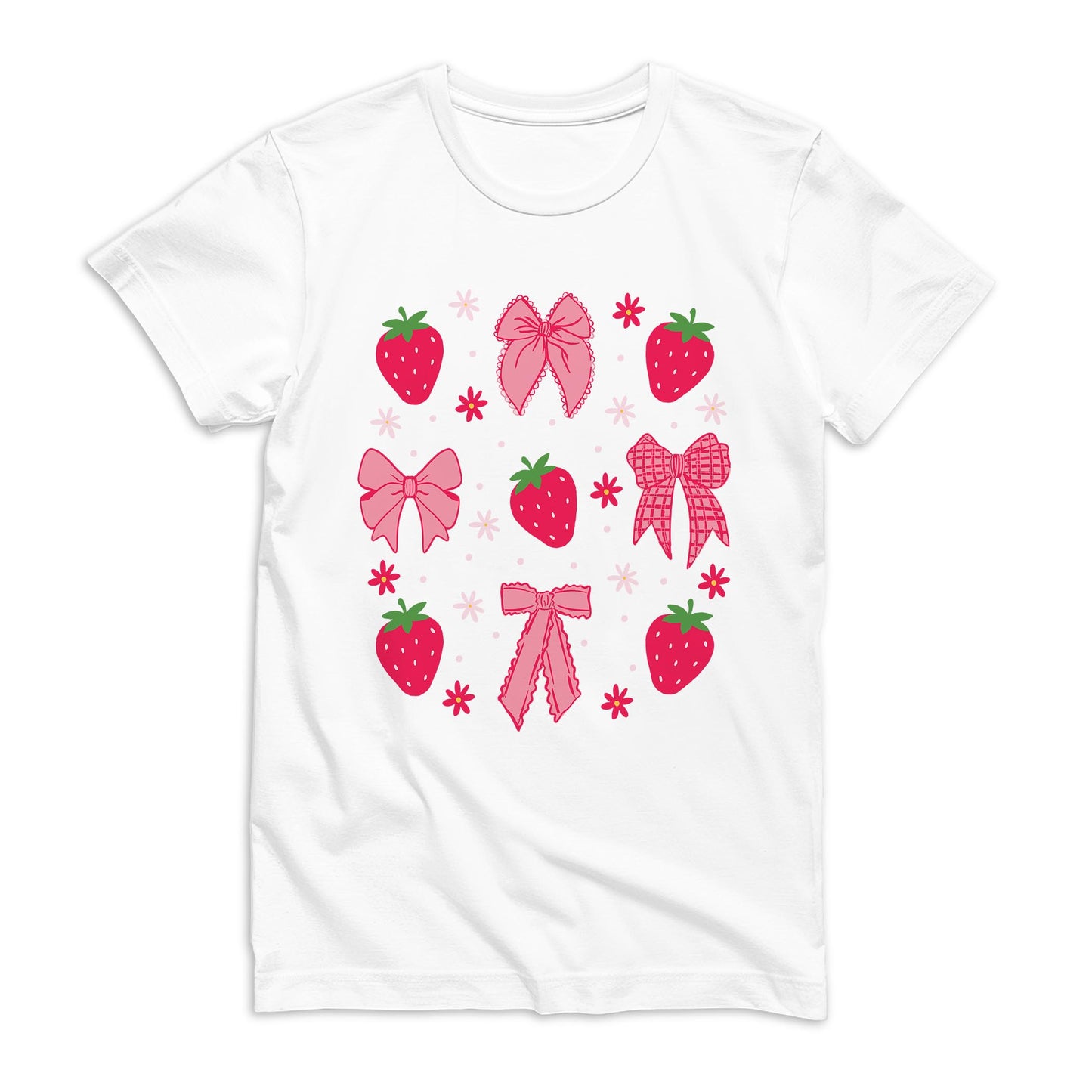 Bella Canvas T-Shirt White-Strawberry Parlor -0