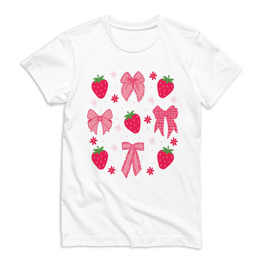 Bella Canvas T-Shirt White-Strawberry Parlor -0