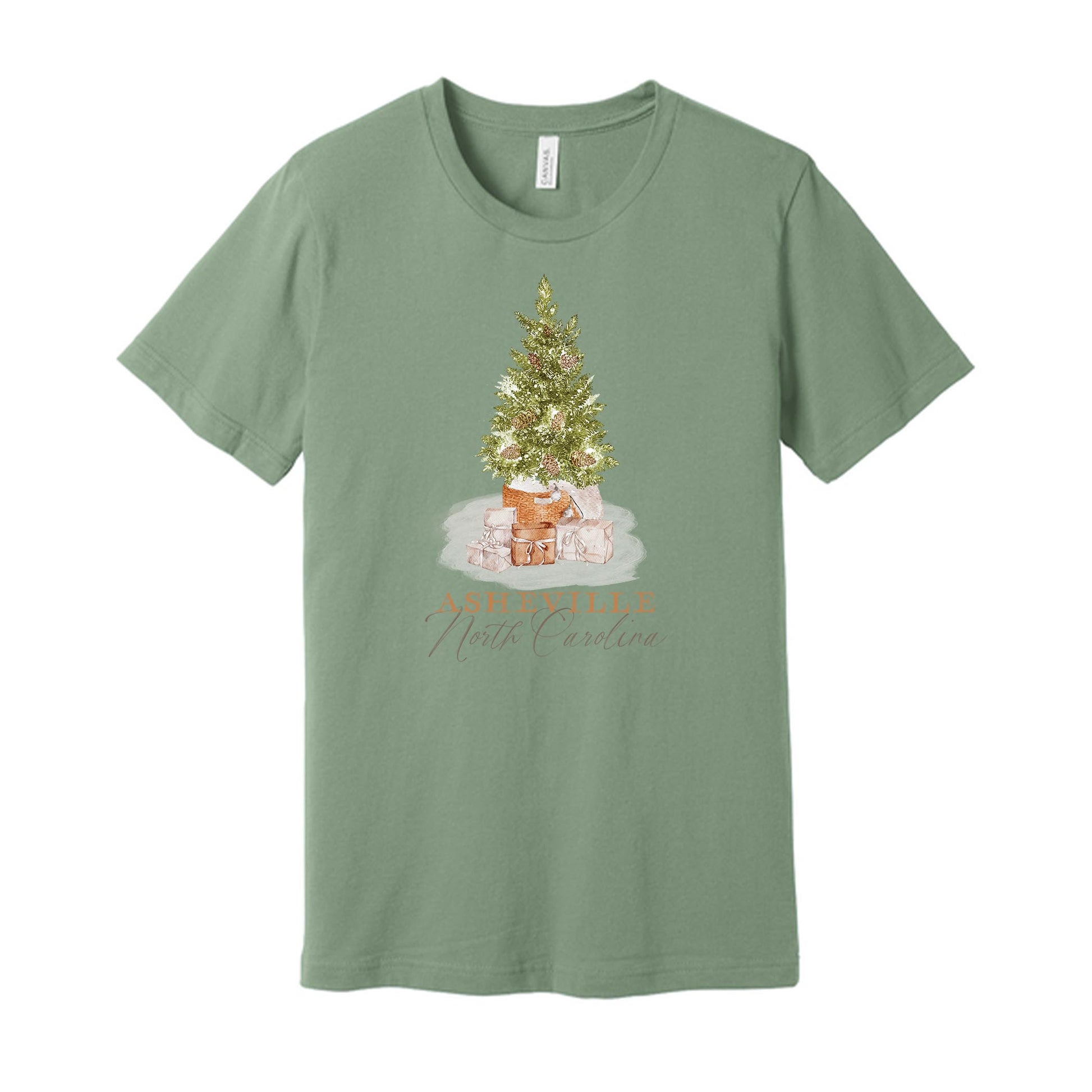 Bella Canvas T-Shirt Sage-Cottage Tree Asheville North Carolina -0