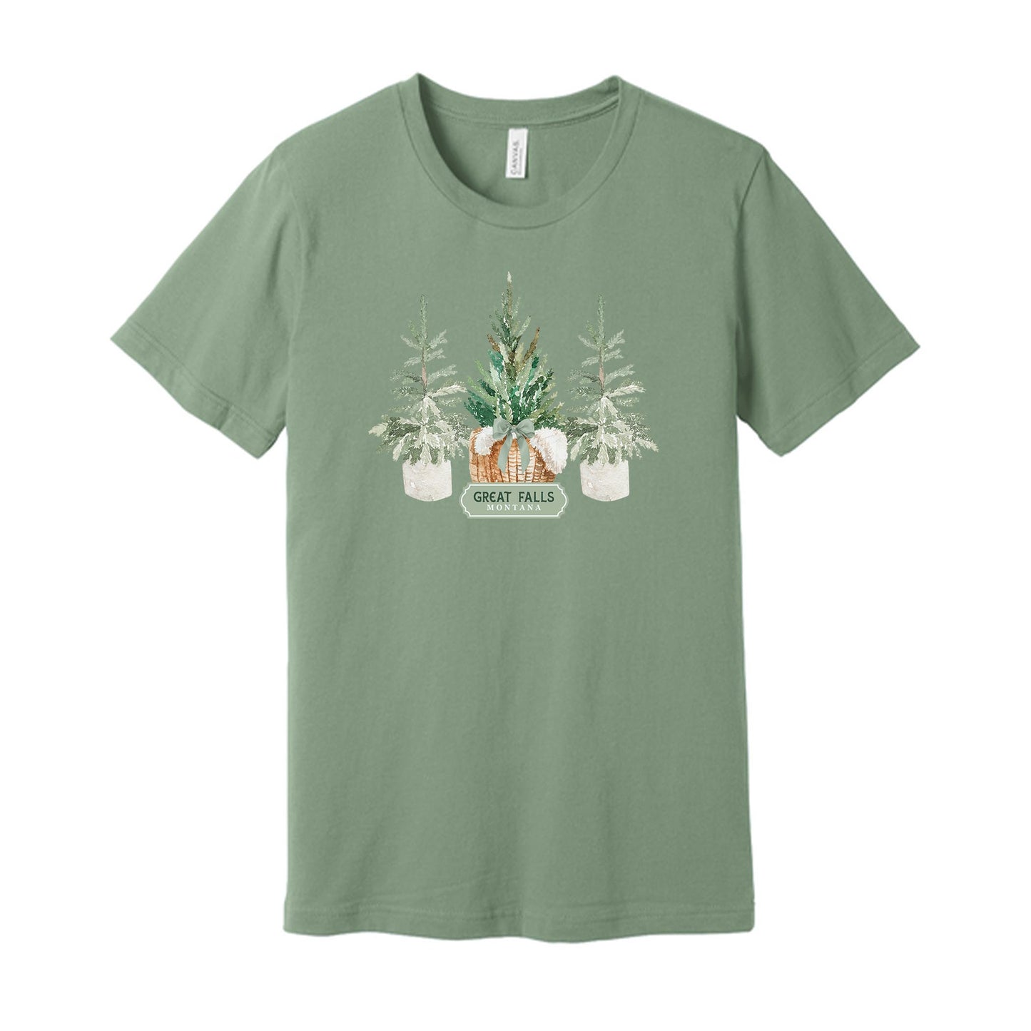 Bella Canvas T-Shirt Sage-Love+Local Woodland -0