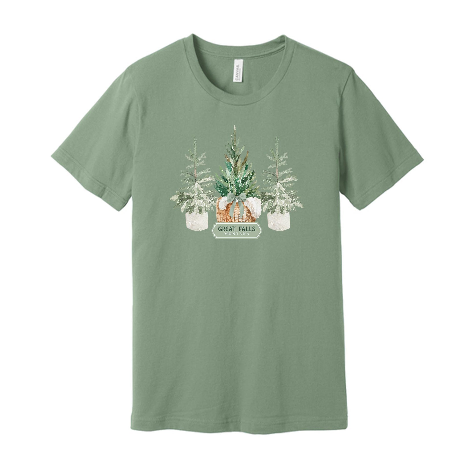 Bella Canvas T-Shirt Sage-Love+Local Woodland -0