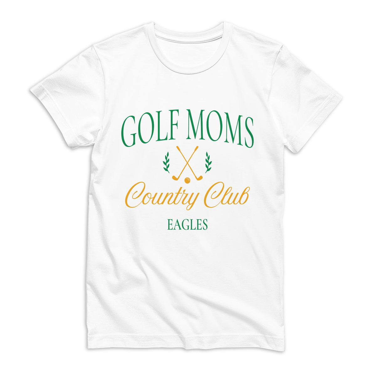 Bella Canvas T-Shirt White-Custom Golf Mom | Team | Hometown -0