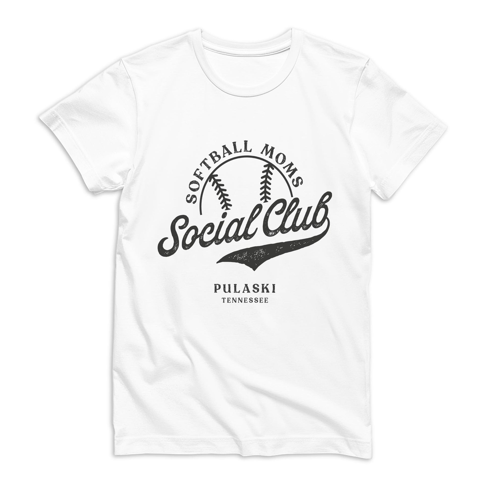 Bella Canvas T-Shirt White-Softball Mom | Custom | Your Hometown -0