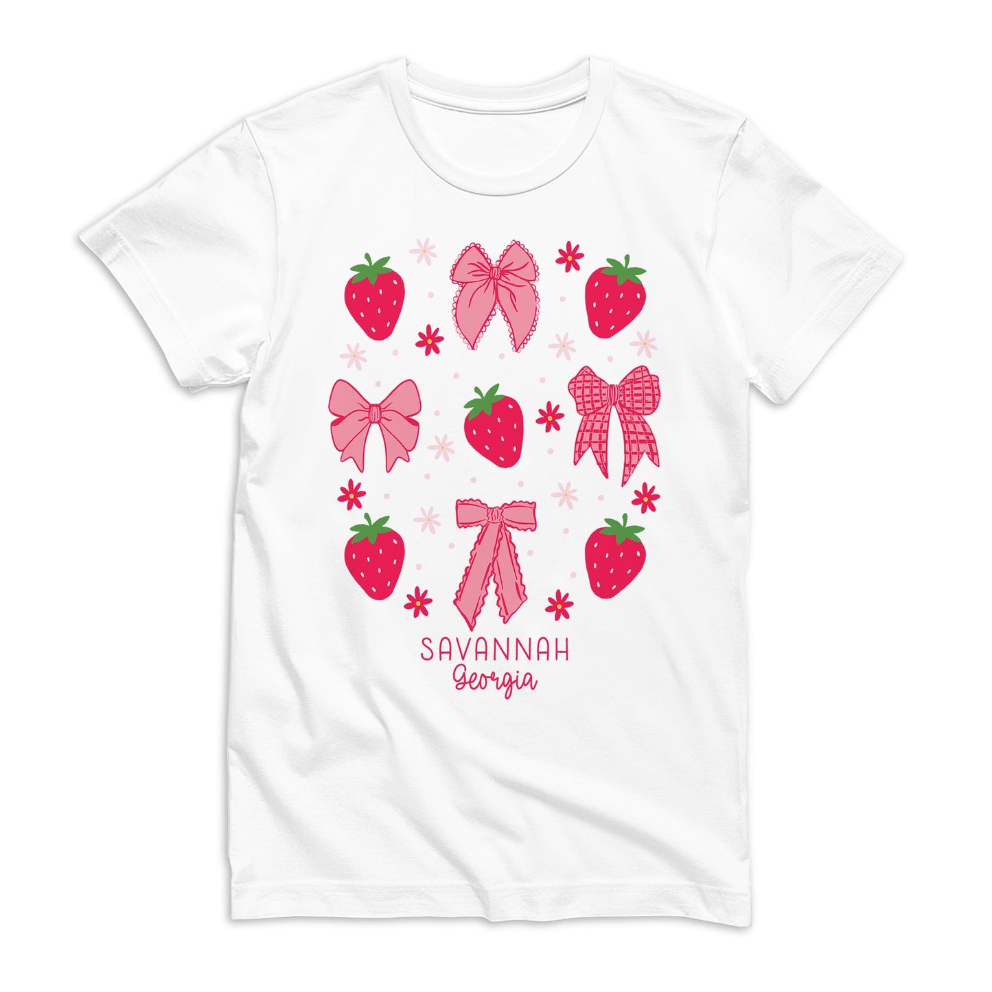 Bella Canvas T-Shirt White-Love+Local Strawberry Parlor -0