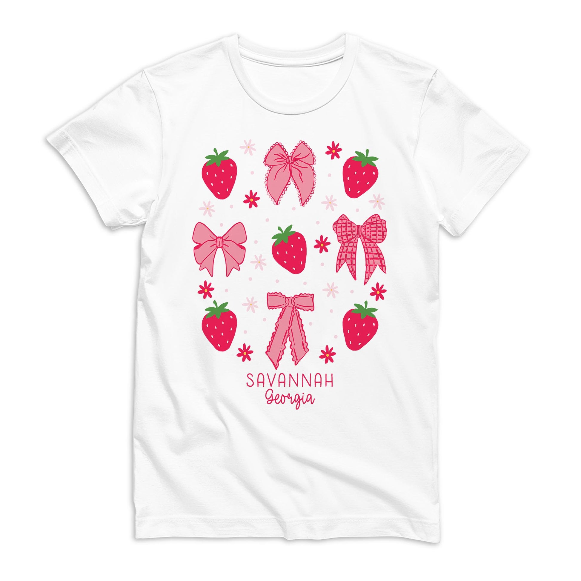 Bella Canvas T-Shirt White-Love+Local Strawberry Parlor -0