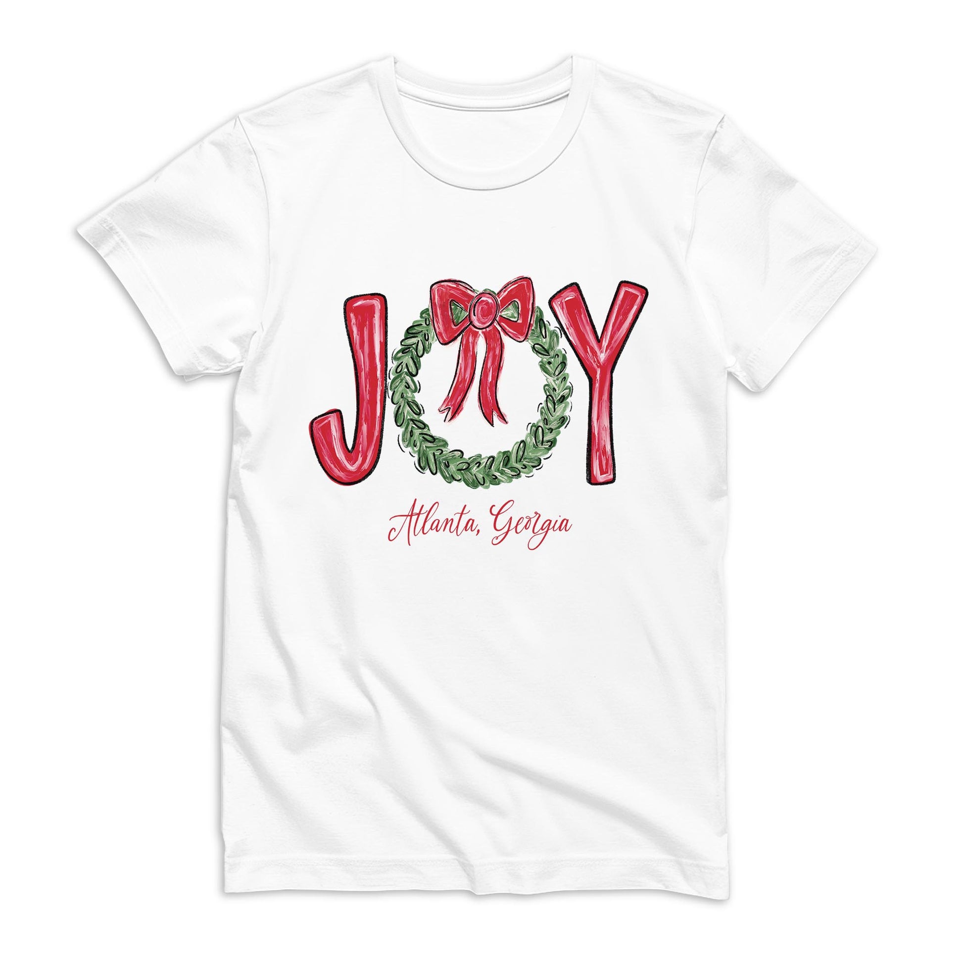 Bella Canvas T-Shirt White-Love+Local Make It Merry -0