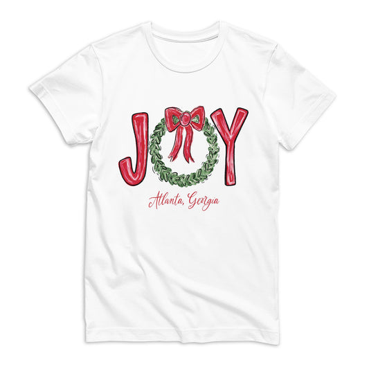Bella Canvas T-Shirt White-Love+Local Make It Merry -0