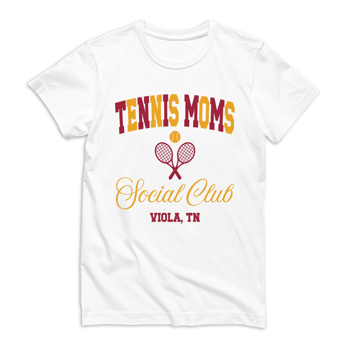 Bella Canvas T-Shirt White-Custom Tennis Mom | Your Team | Personalize -0