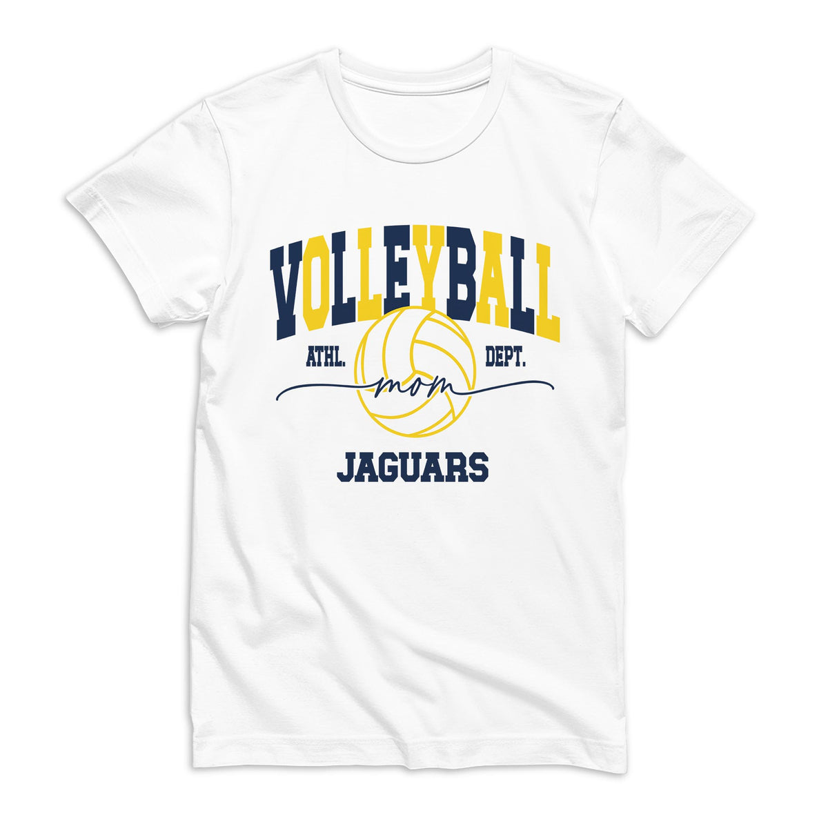 Bella Canvas T-Shirt White-Custom Volleyball Mom | Your Team -0