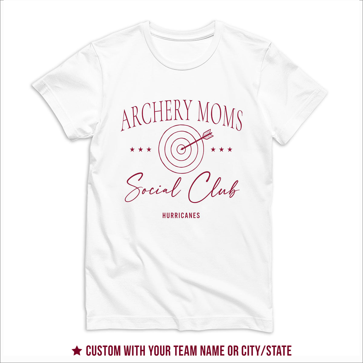 Bella Canvas T-Shirt White-Archery Mom | Hometown | School Team