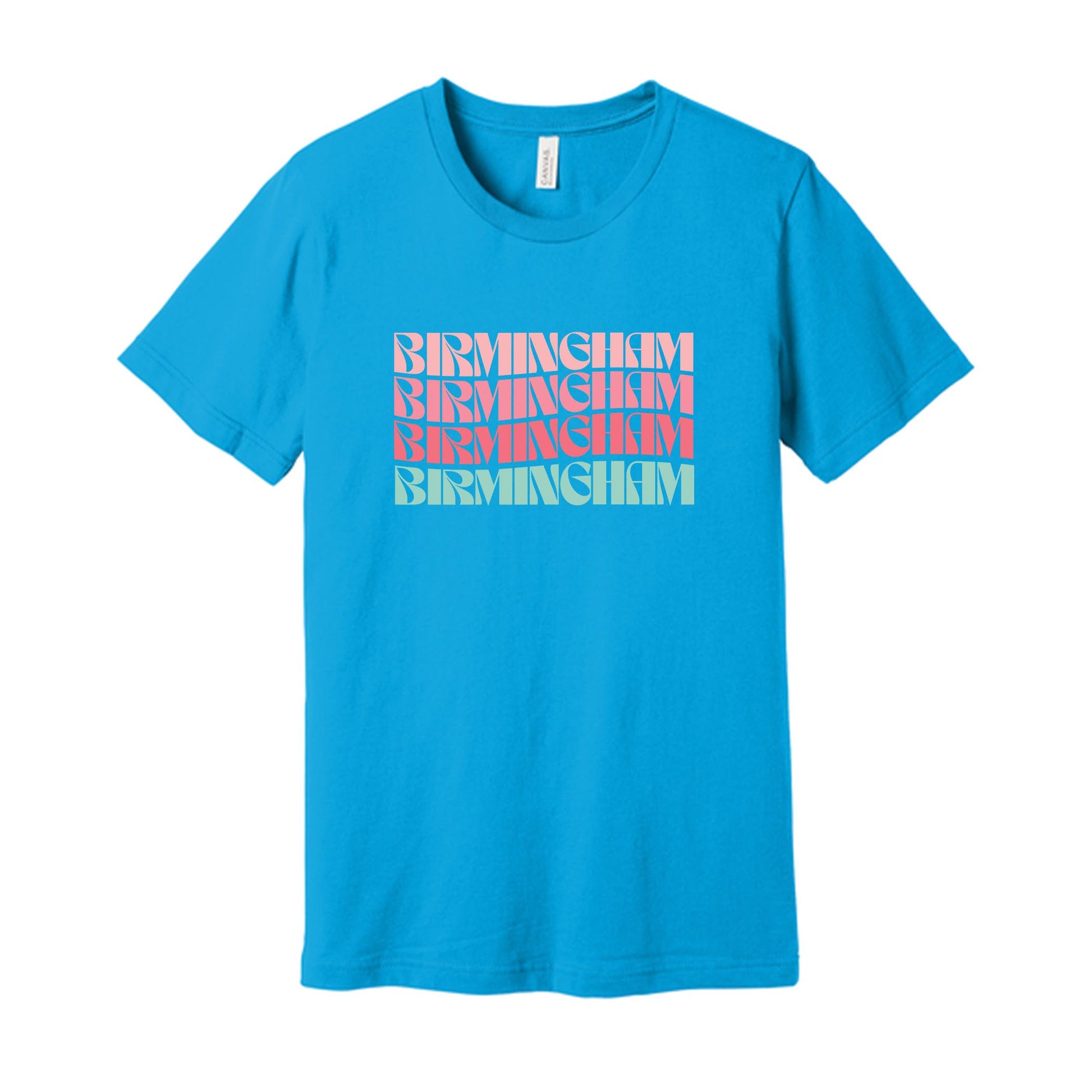 Bella Canvas T-Shirt Turquoise-Retro Wave -0