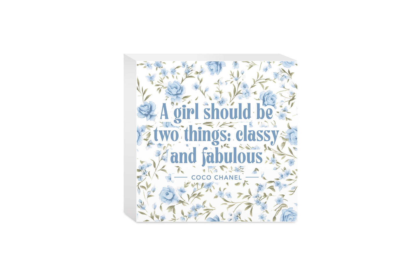 5x5 Wood Block-Chinoiserie Chic Classy & Fabulous