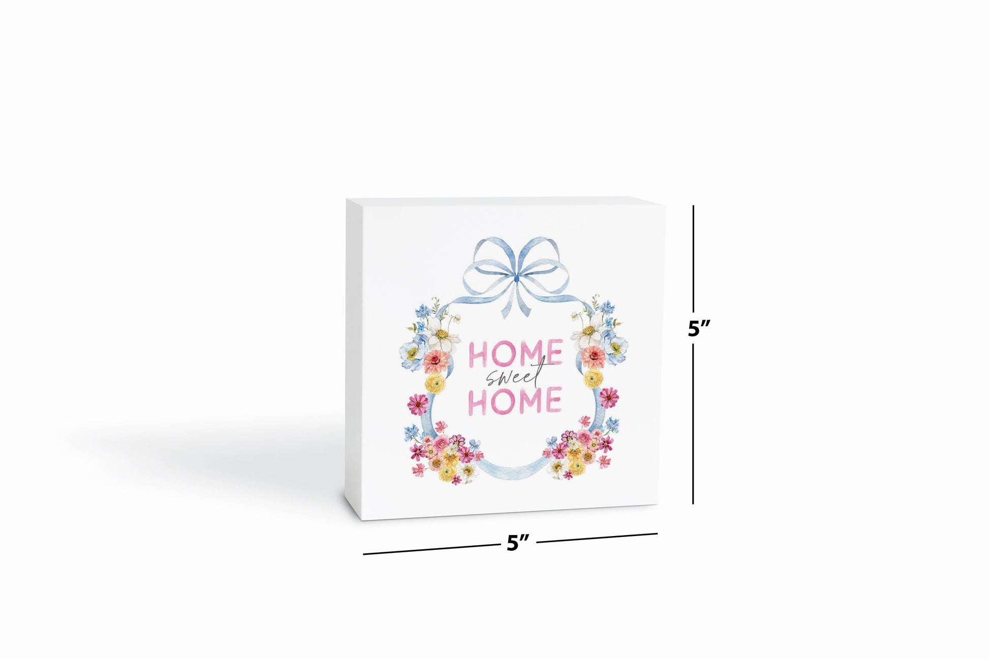 5x5 Wood Block-Fantasy Garden Home Sweet Home -6