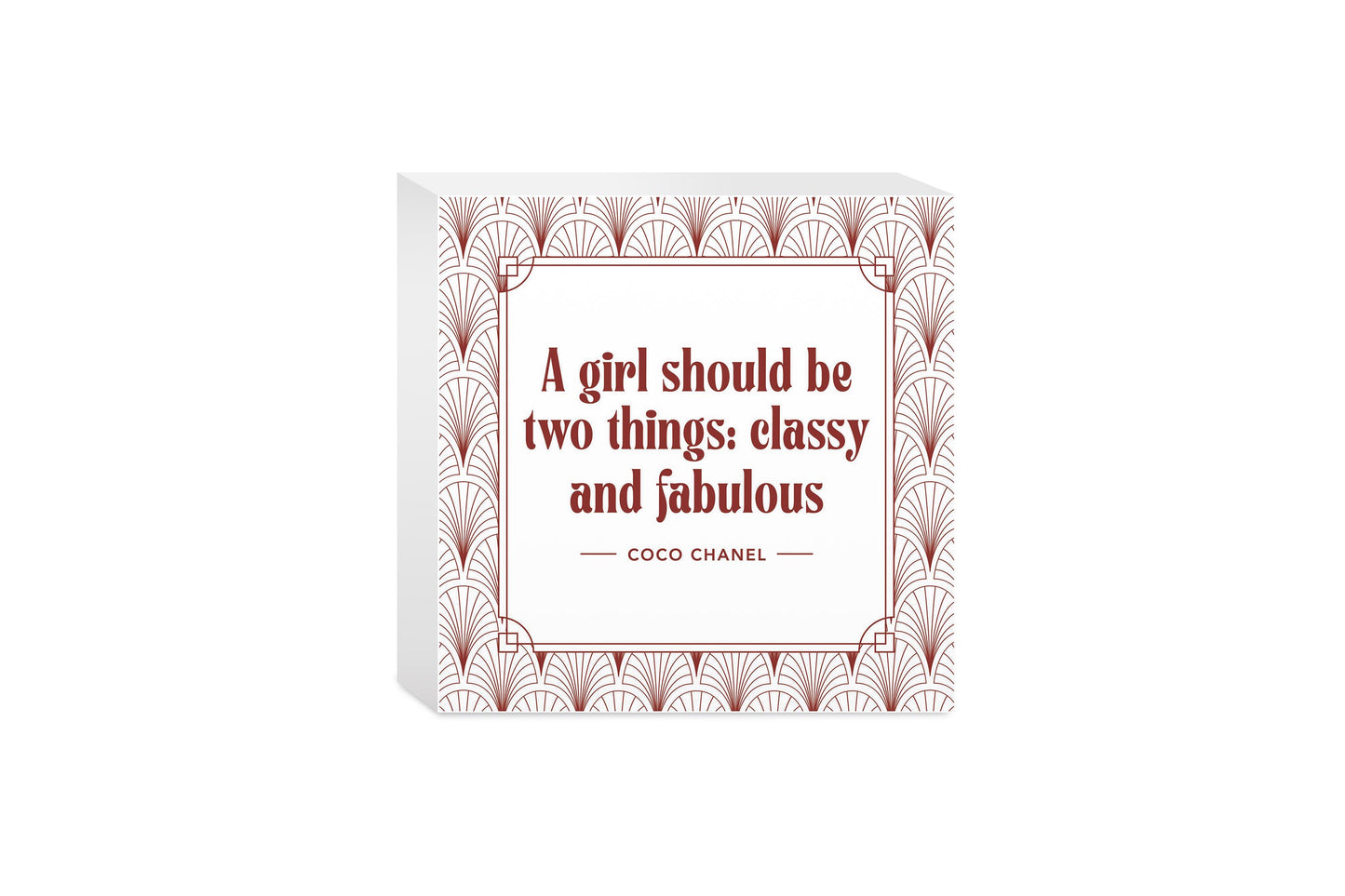 5x5 Wood Block-Art Deco Classy & Fabulous -0