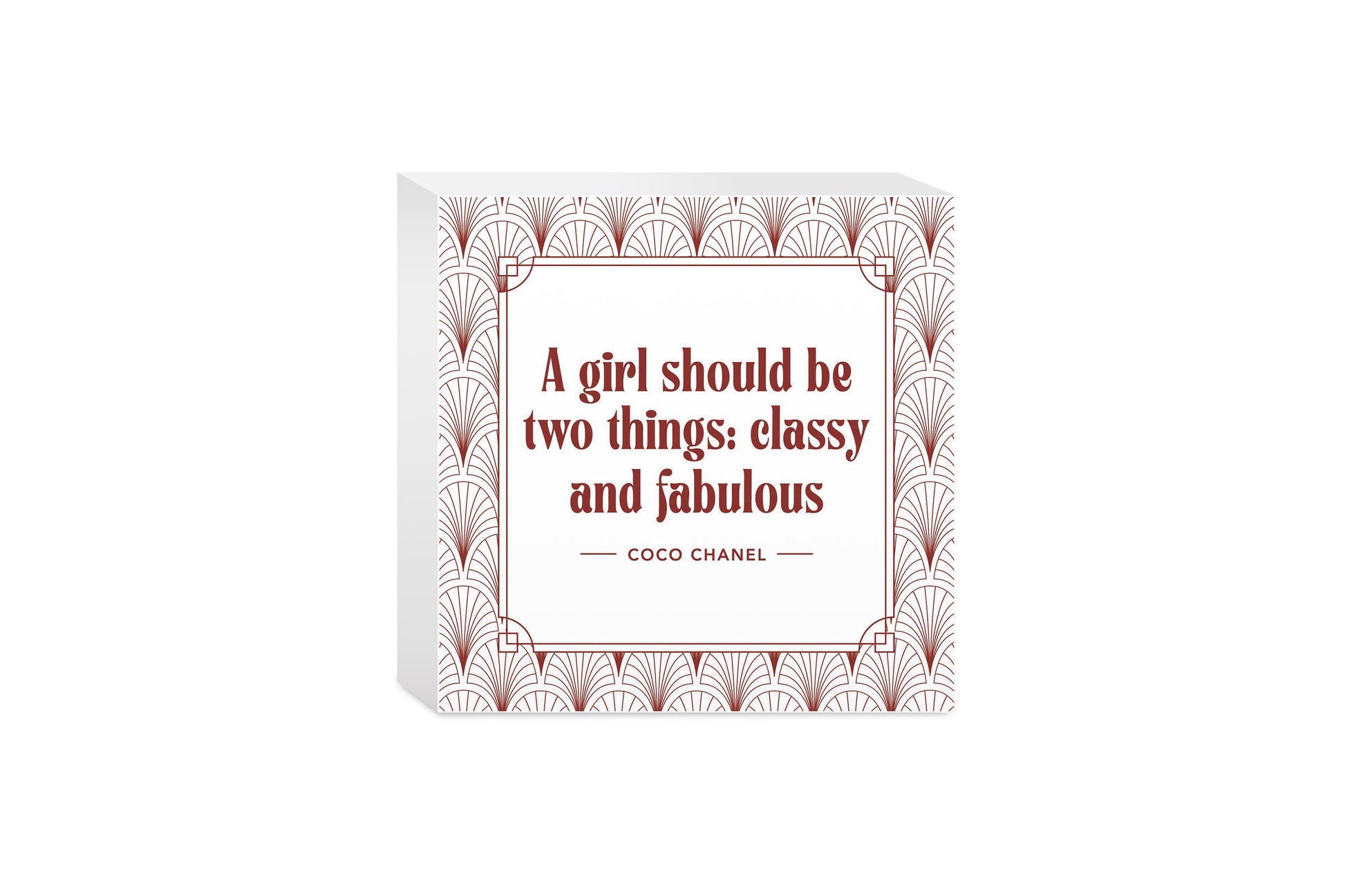 5x5 Wood Block-Art Deco Classy & Fabulous -0