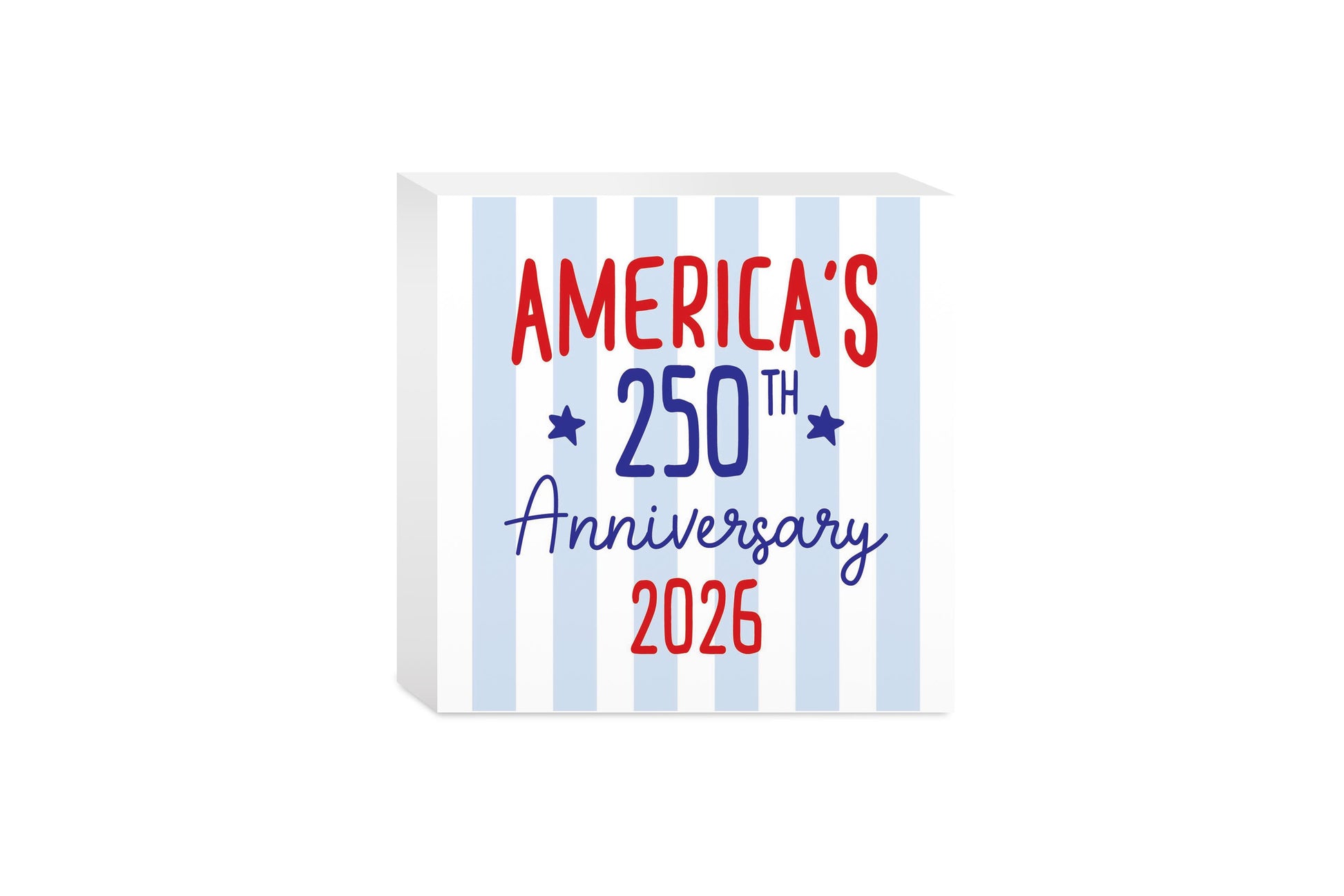 5x5 Wood Block-4th of July 250th Anniversary -0