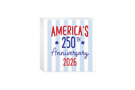 5x5 Wood Block-4th of July 250th Anniversary -0