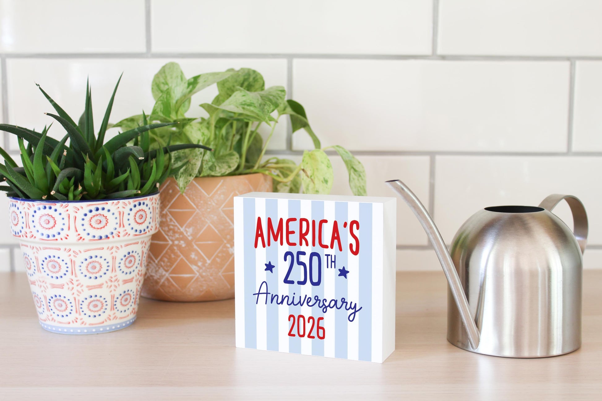 5x5 Wood Block-4th of July 250th Anniversary -4