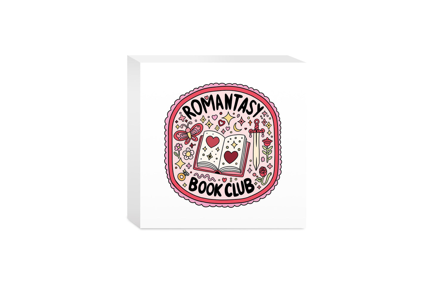 5x5 Wood Block-Romantasy Book Club -0