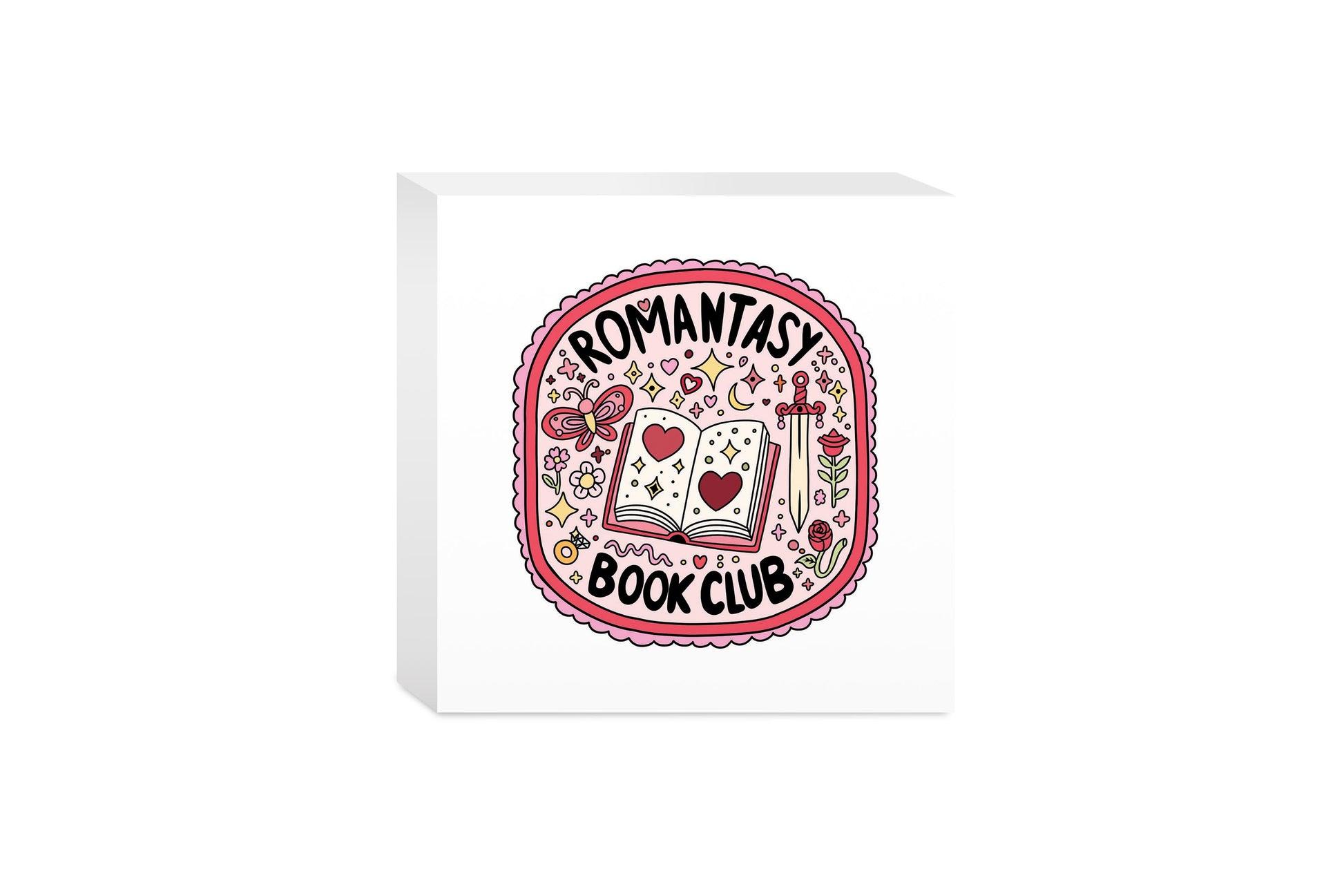 5x5 Wood Block-Romantasy Book Club -0