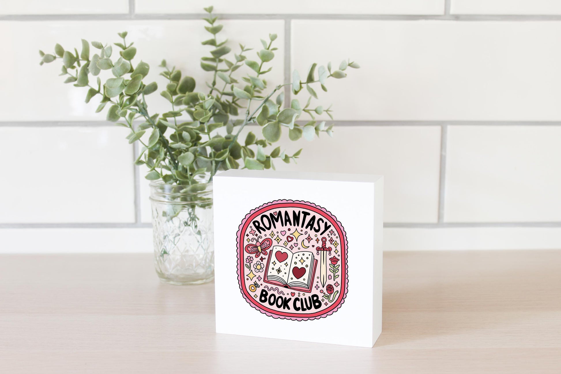 5x5 Wood Block-Romantasy Book Club -2