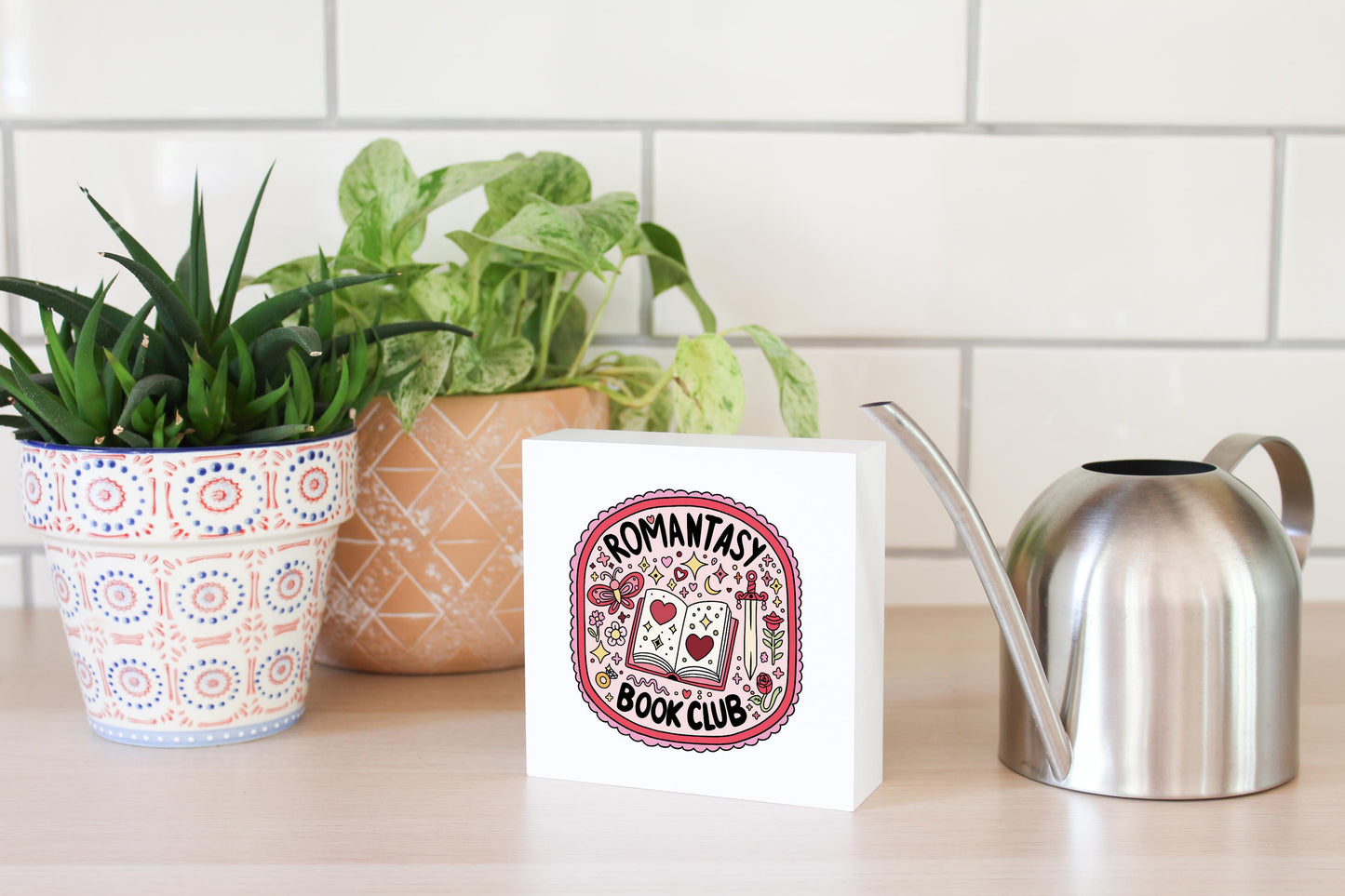 5x5 Wood Block-Romantasy Book Club -4