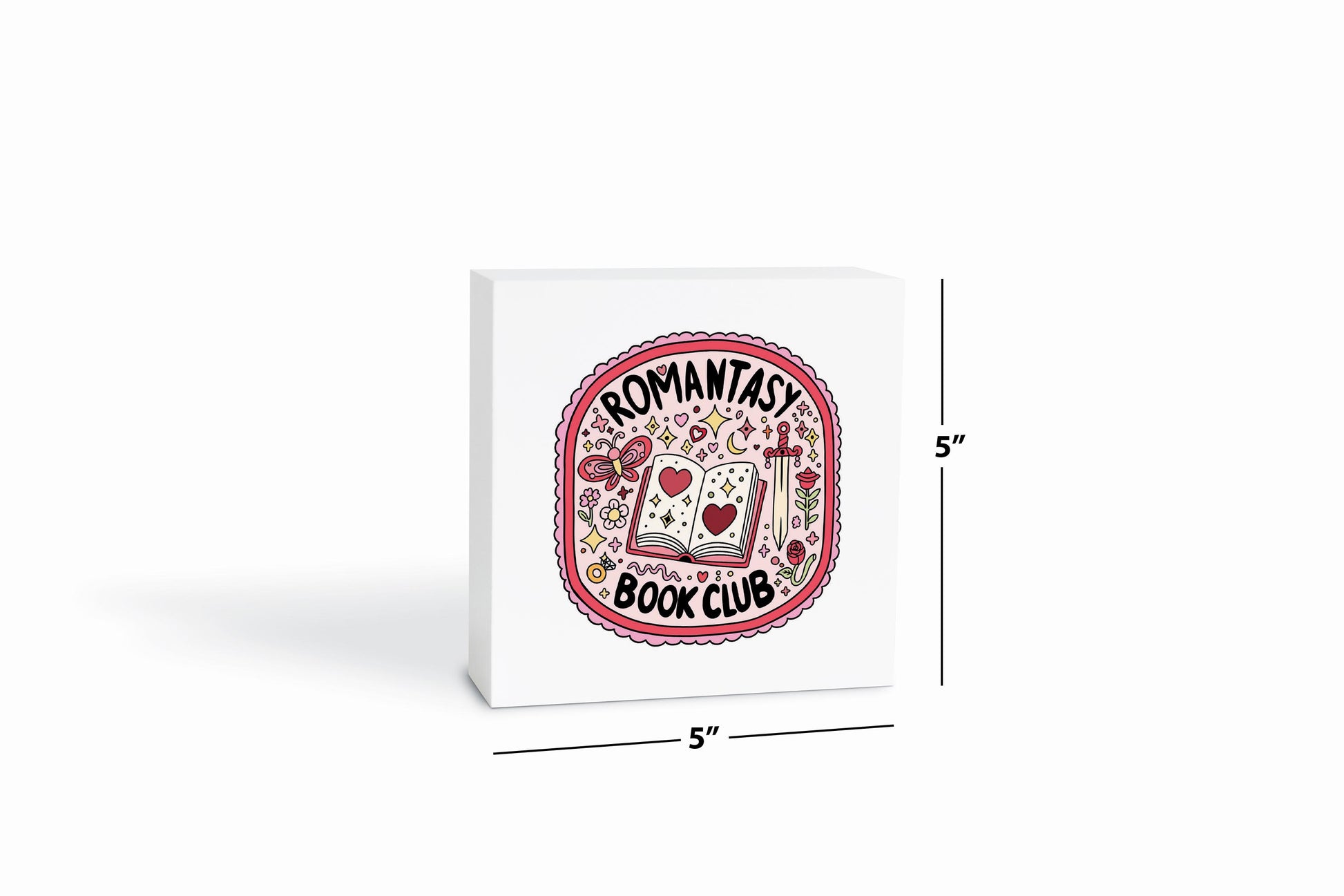 5x5 Wood Block-Romantasy Book Club -6
