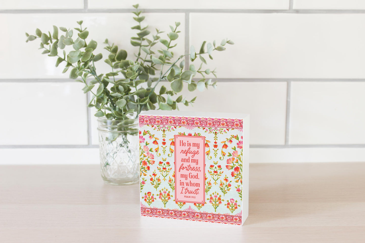 5x5 Wood Block-Faithful Promises -2