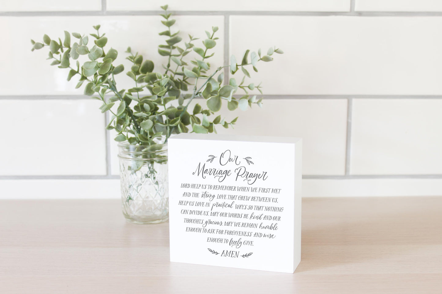 5x5 Wood Block-Our Marriage Prayer