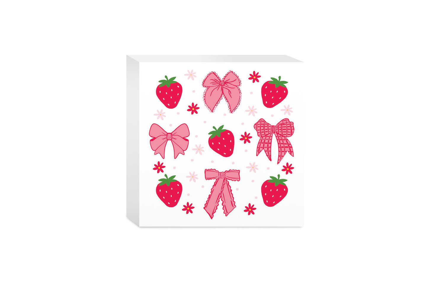 5x5 Wood Block-Strawberry Parlor -0