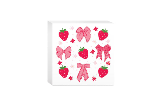 5x5 Wood Block-Strawberry Parlor -0