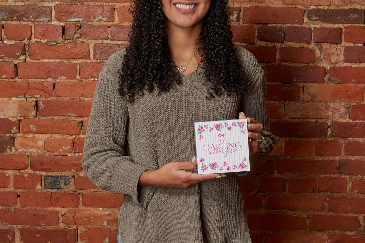 5x5 Wood Block-All Things Lovely -1