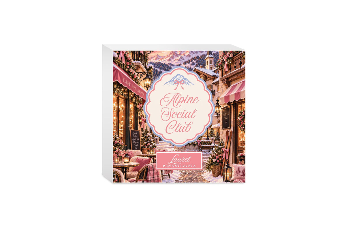 5x5 Wood Block-Chalet Girl | Custom -0