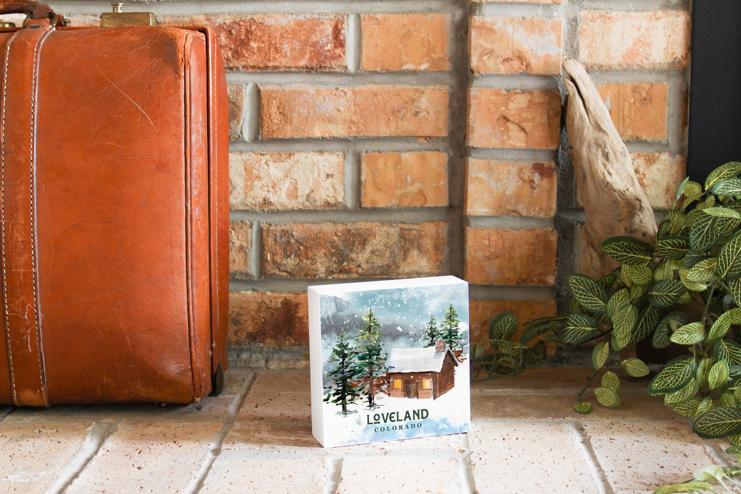 5x5 Wood Block-Love+Local Woodland -3