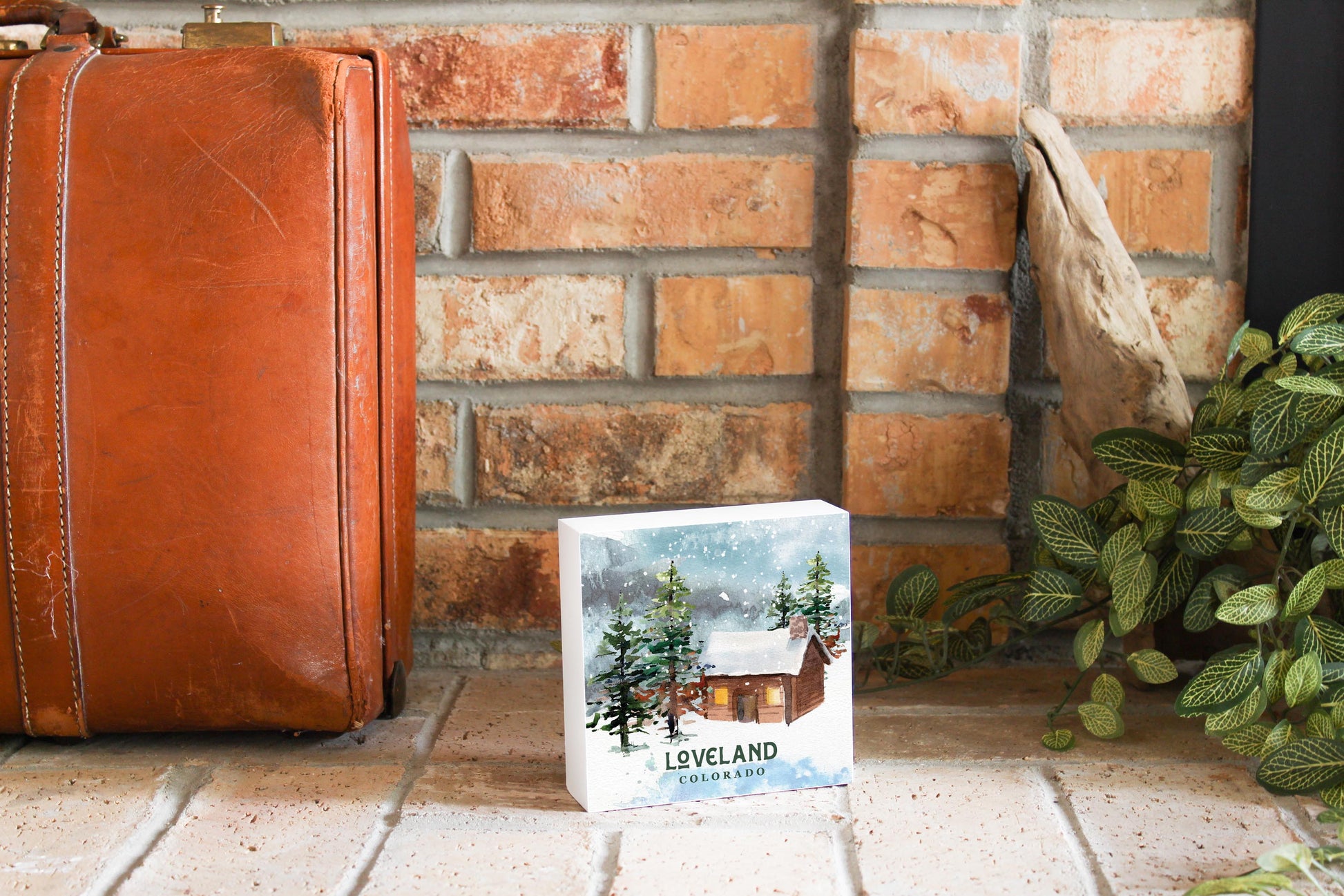 5x5 Wood Block-Love+Local Woodland -3