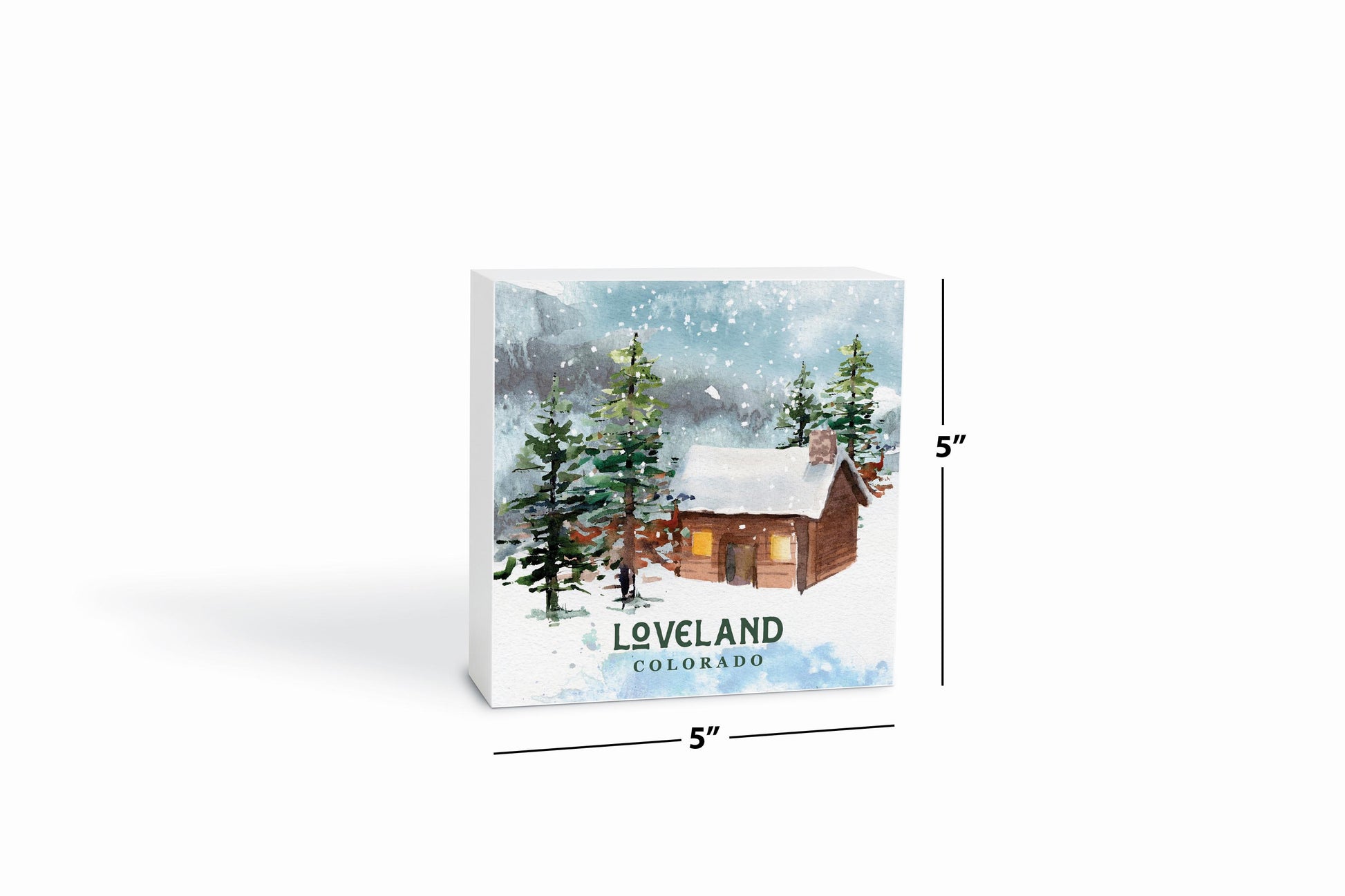 5x5 Wood Block-Love+Local Woodland -6
