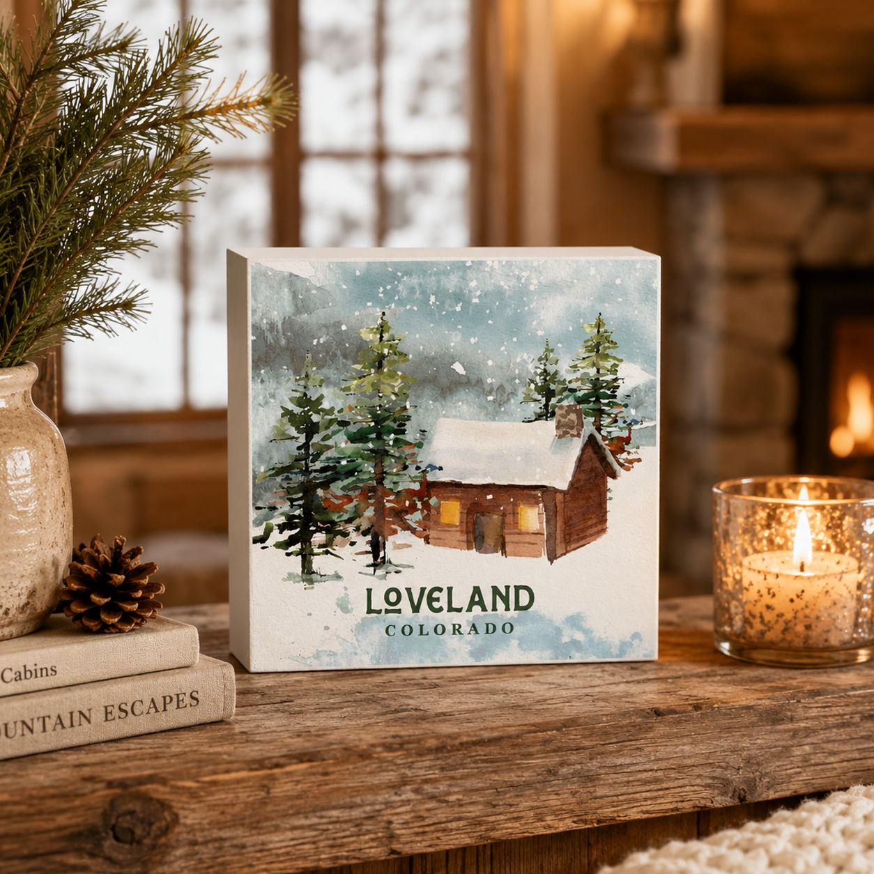 5x5 Wood Block-Woodland | Custom | Personalize