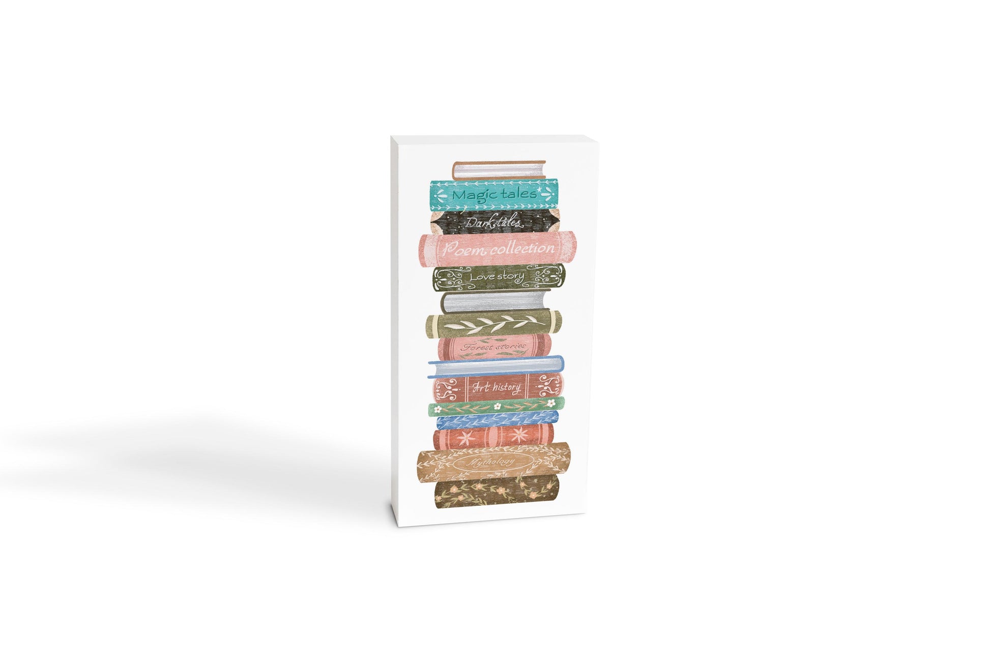 5x10 Wood Block-Pretty Little Chapters Book Stack -6