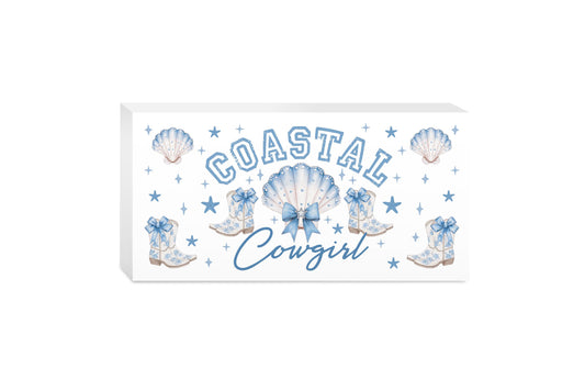 5x10 Wood Block Horizontal-Coastal Cowgirl 2 -0