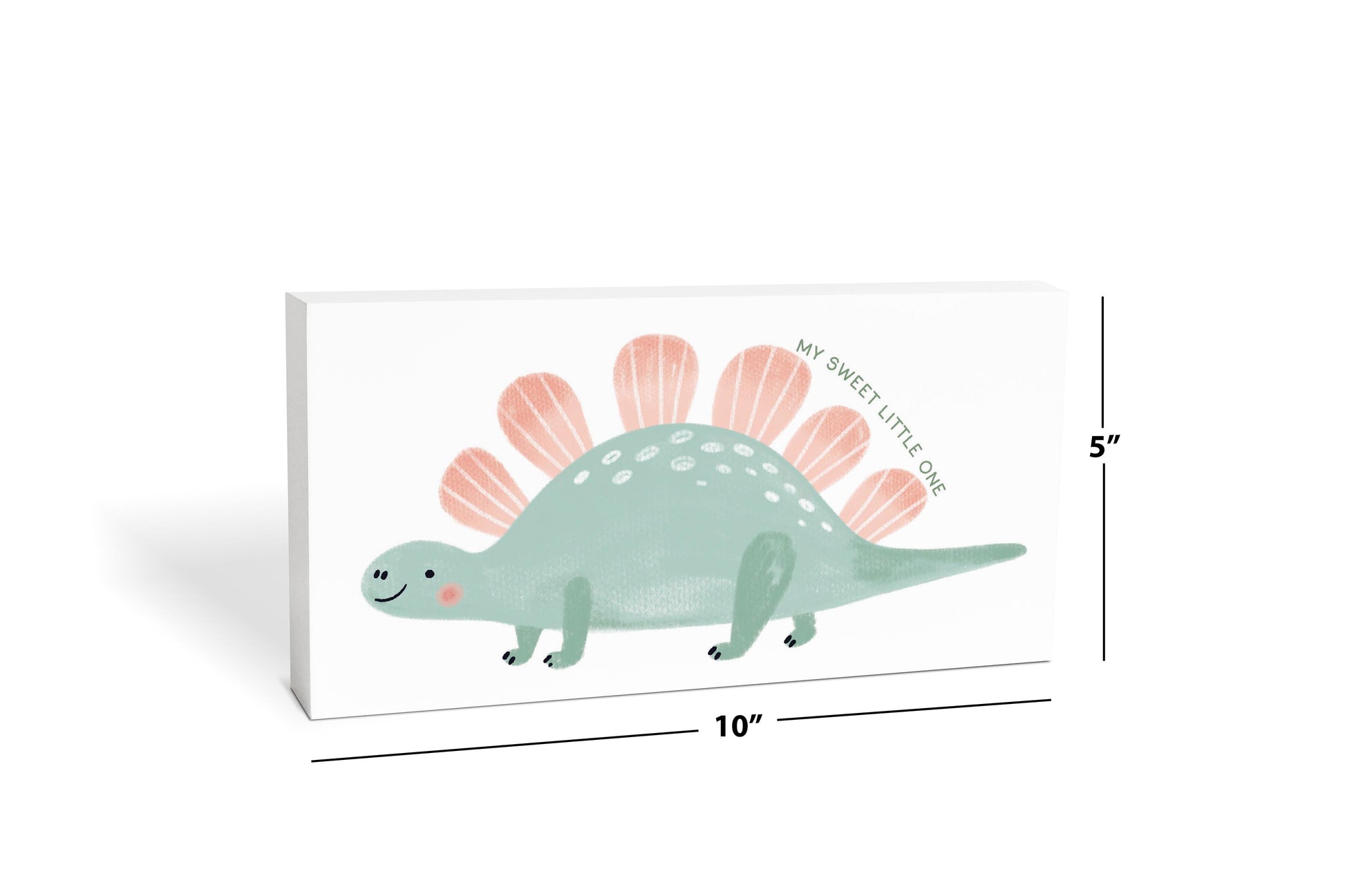 5x10 Wood Block Horizontal-Dinosaur Nursery My Sweet Little One -6